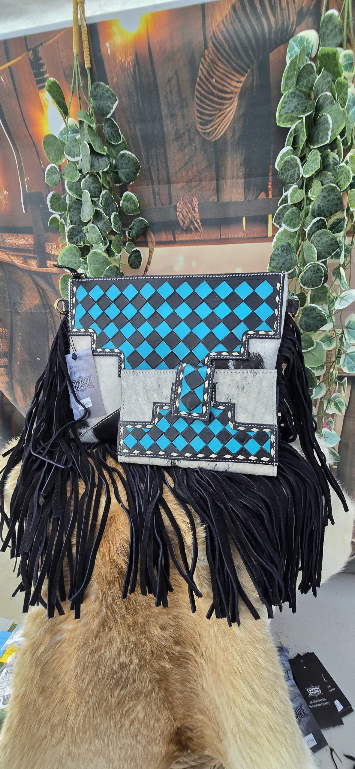 Blue/Checkered Tassel